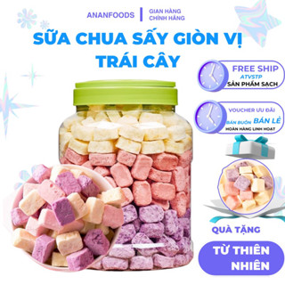 Sữa chua sấy thăng hoa vị hoa quả không chất bảo quản túi 100g 250g tiện lợi