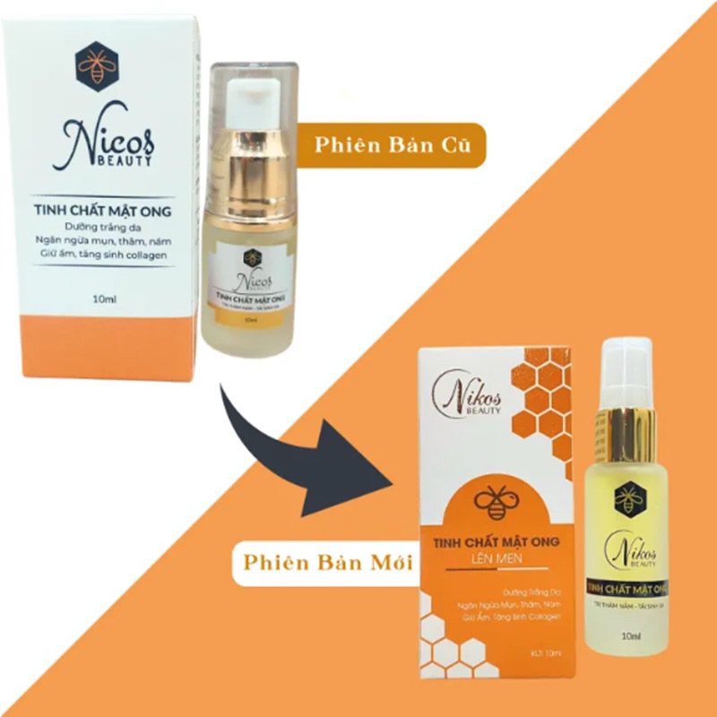 Serum căng bóng da nicos mẫu mới 10ml