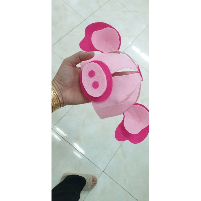 [STEAM] Mũ nỉ con Heo truyện mầm non trẻ 0-5 tuổi đồ dùng học tập dạy học mẫu giáo