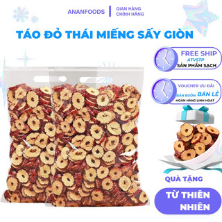  Táo đỏ thái lát sấy giòn ăn liền dử dụng làm trà chế biến món ăn sản phẩm sạch miếng đều giòn không chất bảo quản 