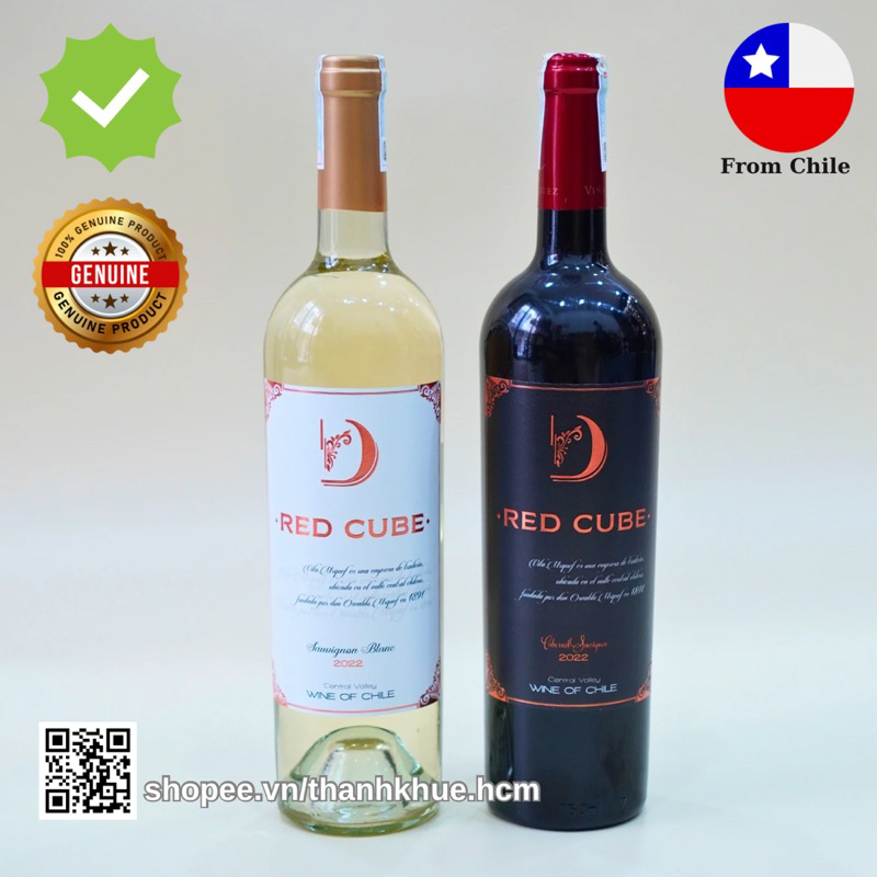 Rượu vang đỏ nhập khẩu Chile Red Cube 13.5%