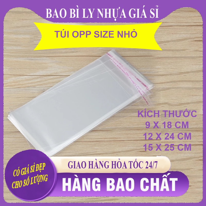 [1kg] Túi OPP băng keo dán miệng kích thước nhỏ.