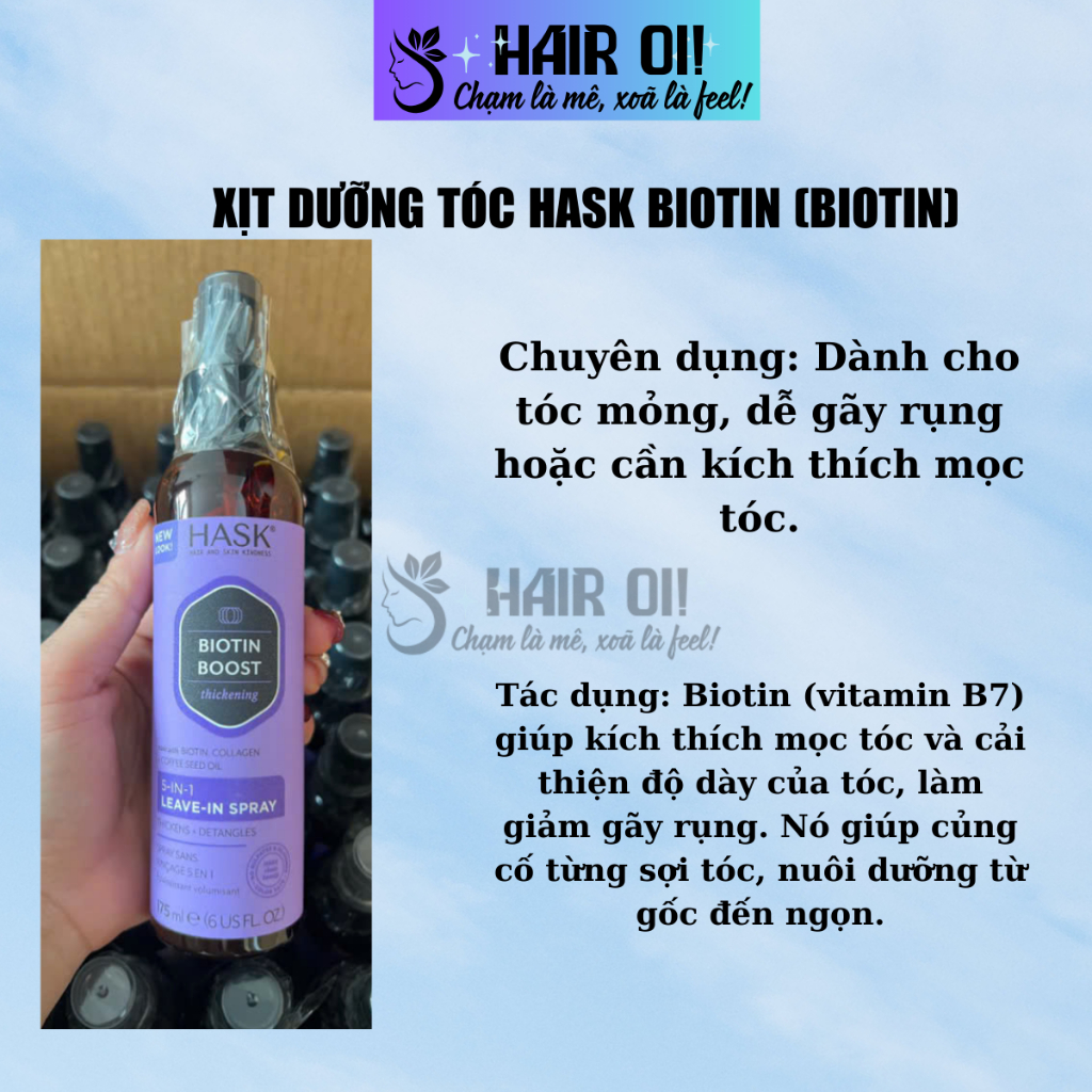 HASK Xịt Dưỡng Tóc 5-in-1 Leave in Spray 175ml - Nuôi Dưỡng, Phục Hồi Tóc Hư Tổn & Tóc Xoăn | BigBuy360 - bigbuy360.vn