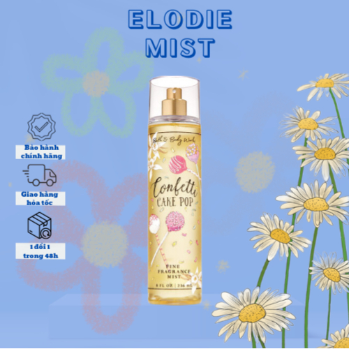 + 𝗲𝗹𝗼𝗱𝗶𝗲𝗺𝗶𝘀𝘁 + Xịt Toàn Thân  Body Mist Bath and Body Works - Confetti Cake Pop