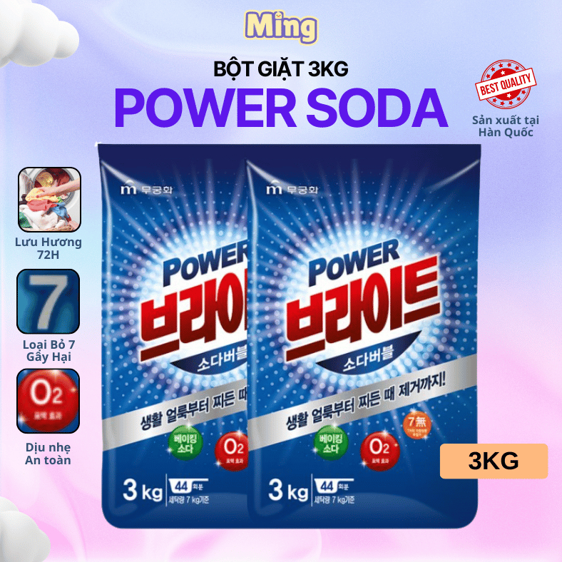 Bột Giặt Quần Áo Hàn Quốc, Bột Giặt Tẩy Trắng Banking Soda MUKUNGHWA, Bột Giặt Trắng Sáng, Khử Mùi H