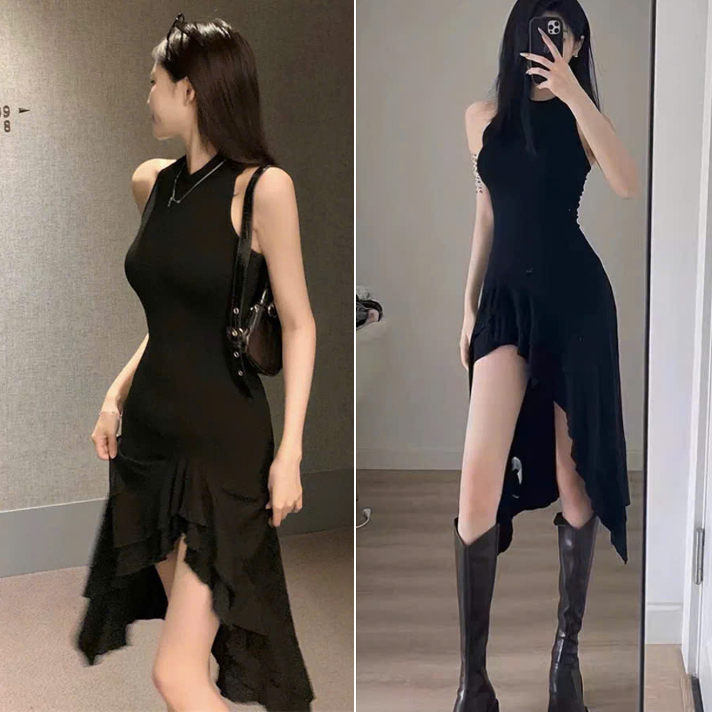 Đầm maxi dáng dài xẻ tà phối bèo 2 tầng V187 Váy body maxi đuôi cá ôm eo hottrend dự tiệc sang chảnh