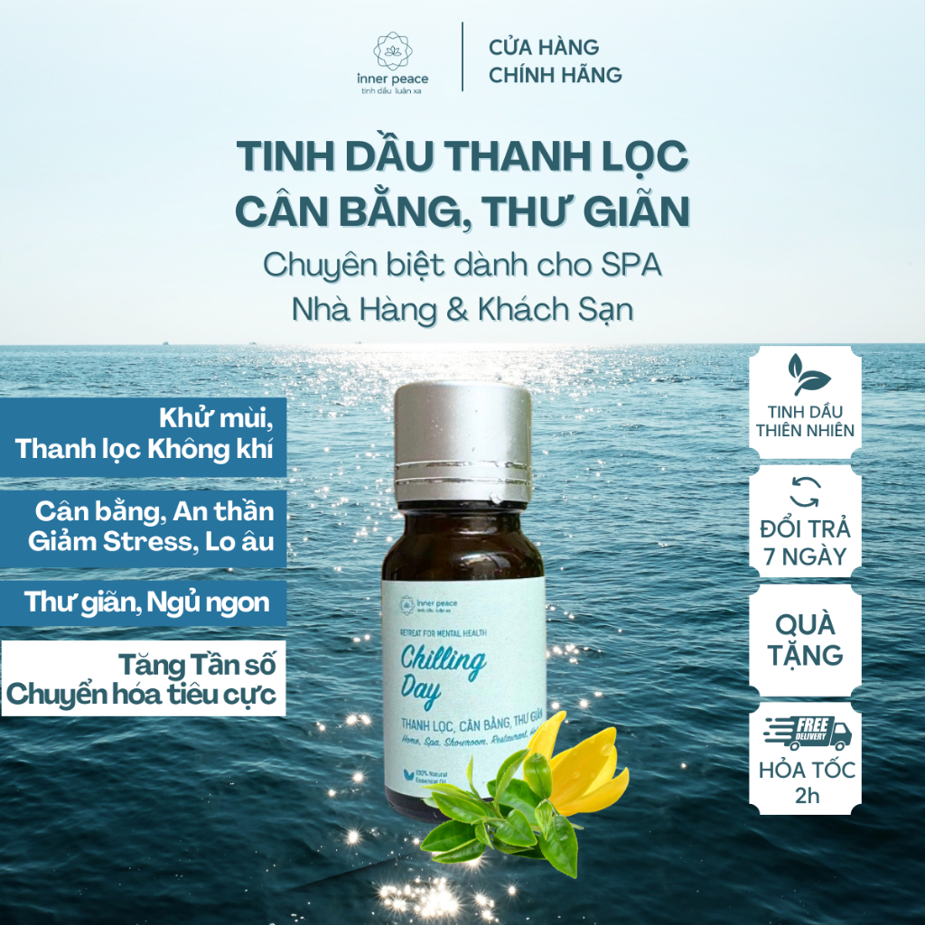 Tinh Dầu THANH LỌC, THƯ GIÃN cho Spa,Khách sạn,Phòng ngủ, TMV CHILLING DAY- Tinh dầu Spa INNER PEACE