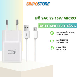 Bộ Sạc SS 15W Micro USB Củ Sạc và Dây Cáp Sạc Cho Điện Thoại/Sạc Dự Phòng/Các Thiết Bị