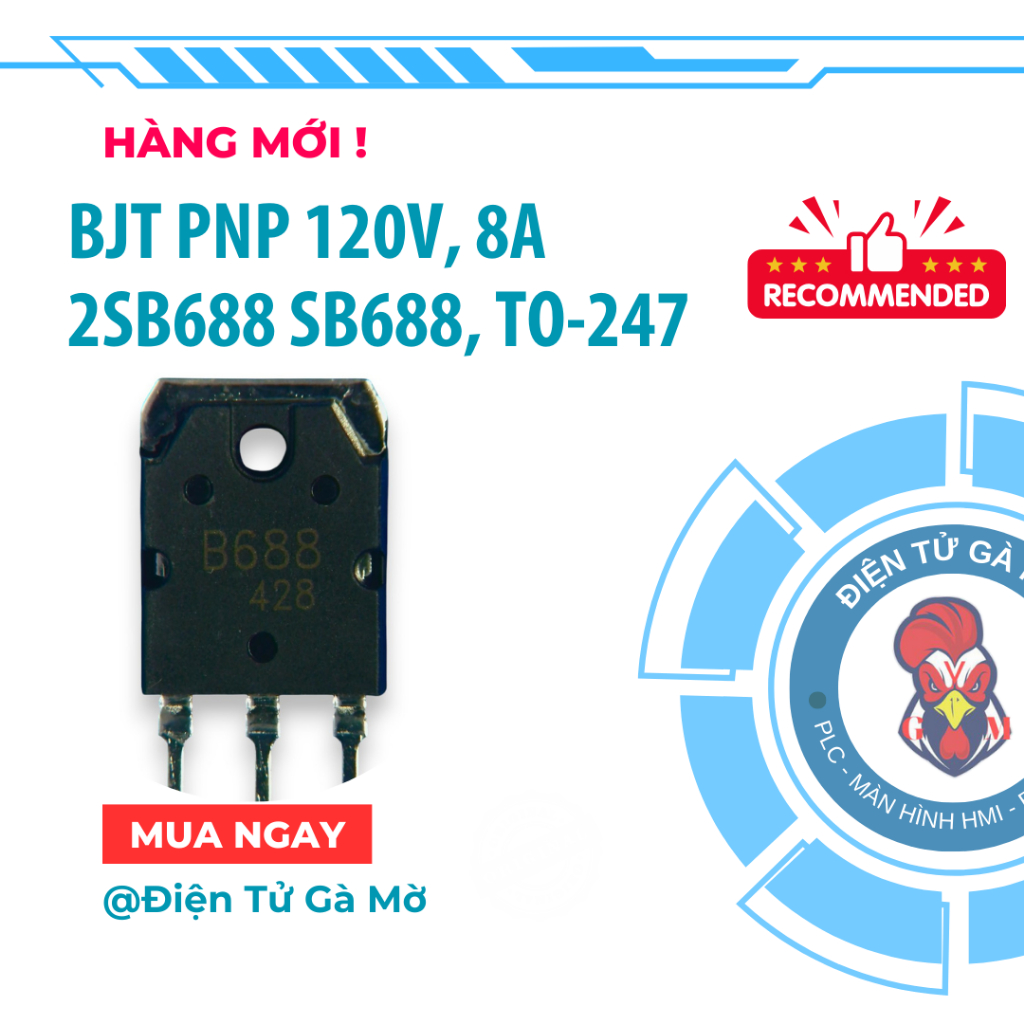 [1 CON] Transistor Công Suất PNP 2SB688 B688 120V, 8A TO-247 Mới Nhập Khẩu