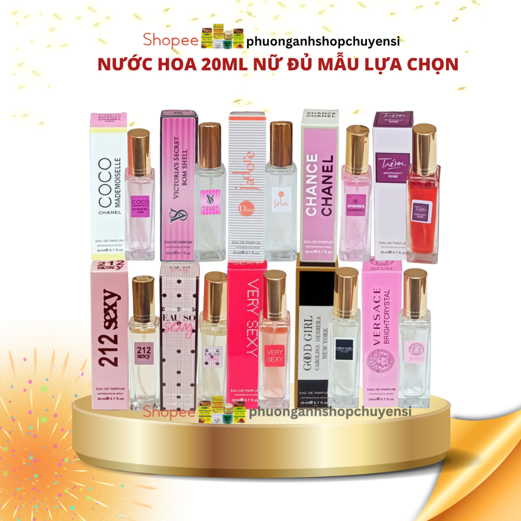 Nước hoa mini 20ml nữ 212 se xy đủ mẫu lựa chọn