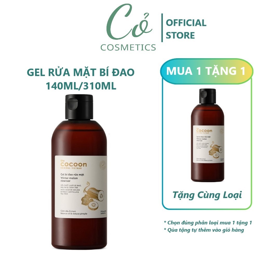 Gel Rửa Mặt  Dành Cho Da Dầu Mụn Và Da Nhạy Cảm Chiết Xuất Bí Đao Cocoon 310ML