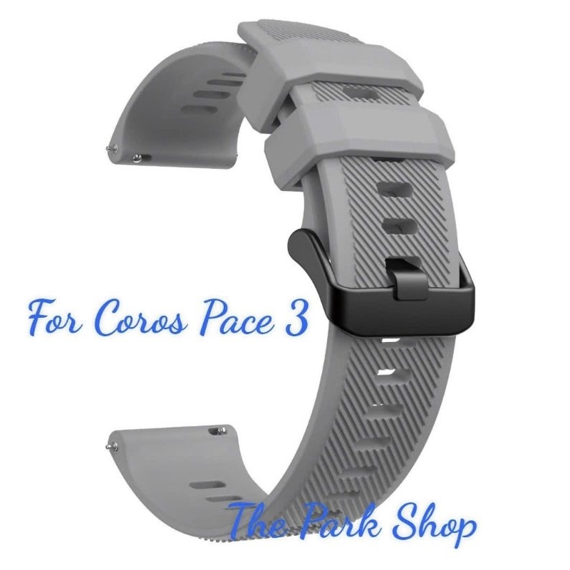 Dây silicon khóa đen dành cho đồng hồ Coros Pace 3