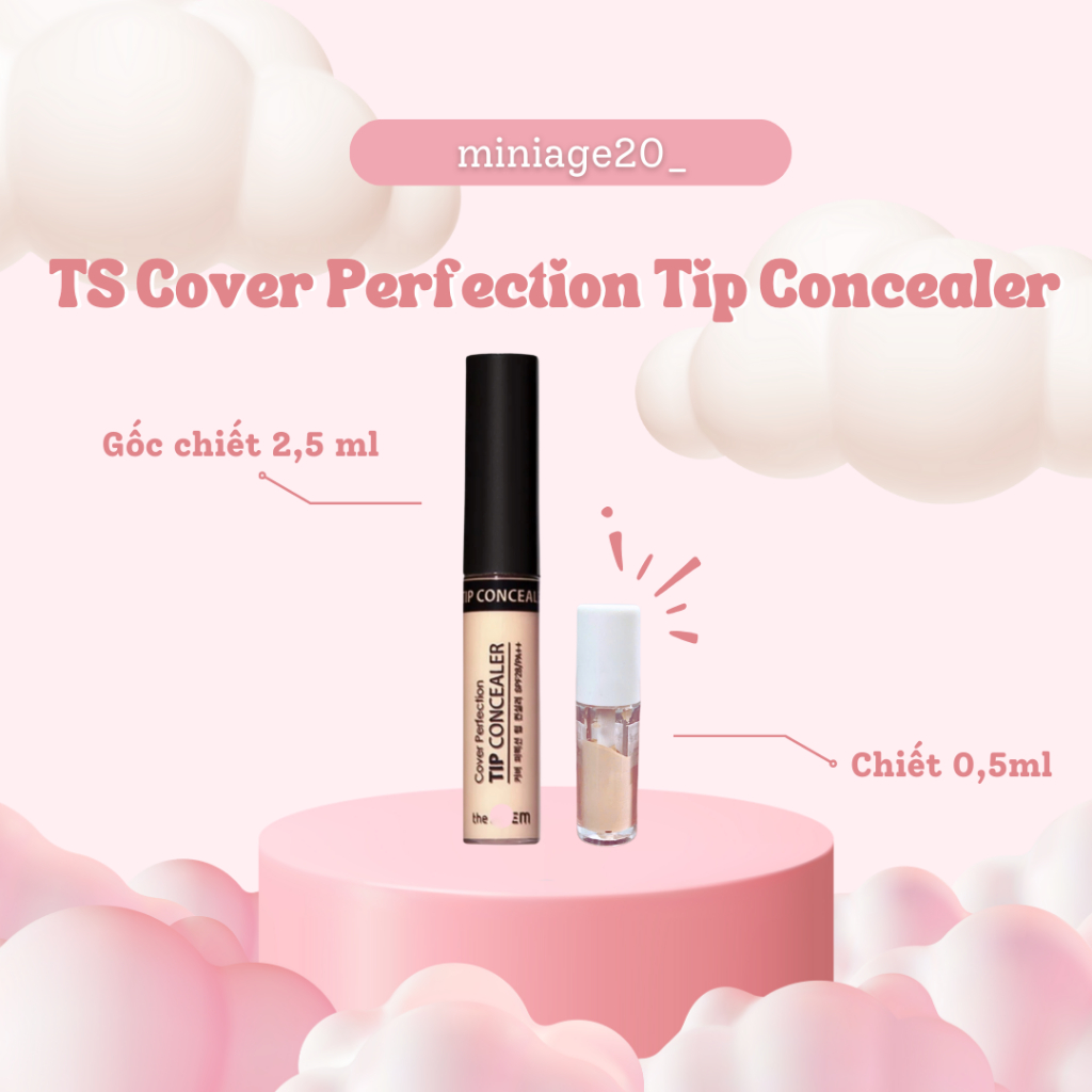 [ CHIẾT ] Che khuyết điểm The Saem chiết 0,5ml che phủ hoàn hảo đủ màu