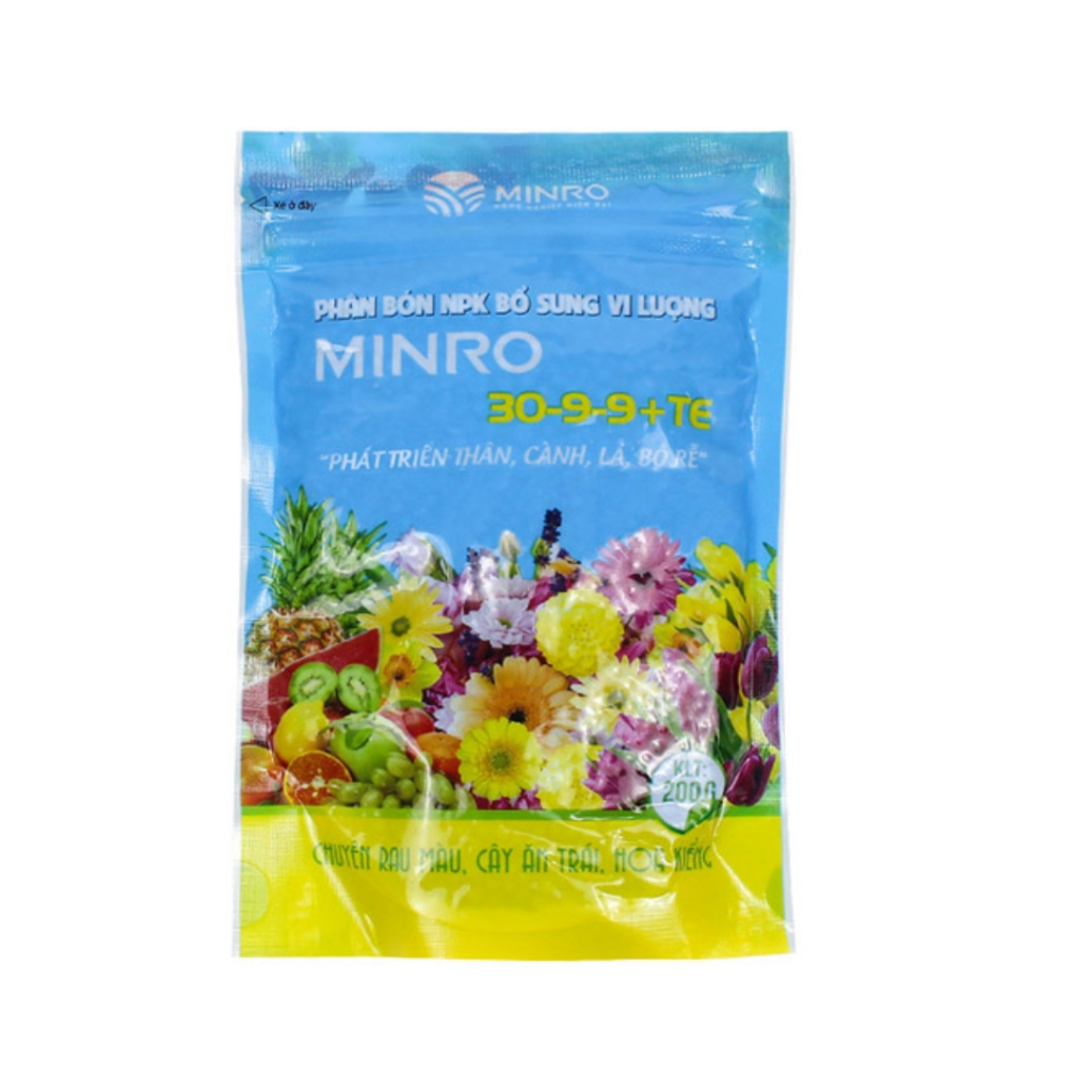 Phân bón NPK MINRO 30-9-9 +TE 200 gram