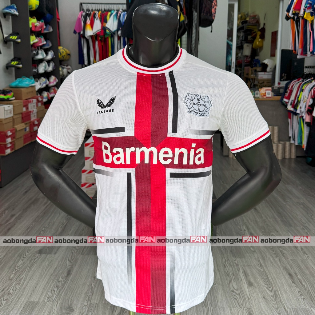 Bộ Bóng Đá Bayer 04 Leverkusen Trắng Sân Nhà - Vải Mè Thái