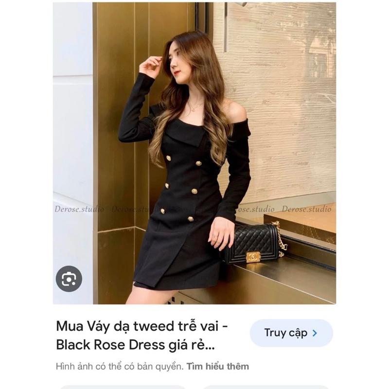 PASS váy trễ vai Derose.studio size M (~55kg)