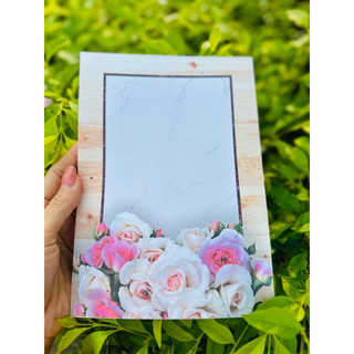 Set 100 tờ giấy hoa A5 in hoa văn, không đường kẻ, giấy hoa viết calligraphy