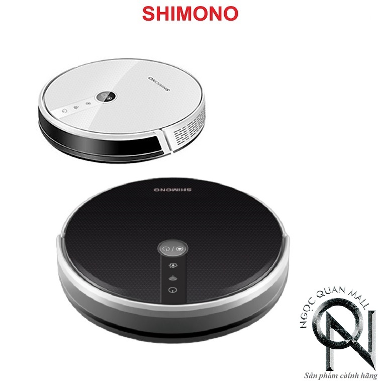 Robot hút bụi lau nhà Shimono RS38B - Đen, Kích thước 335x335x73mm, Dung lượng 0.6L