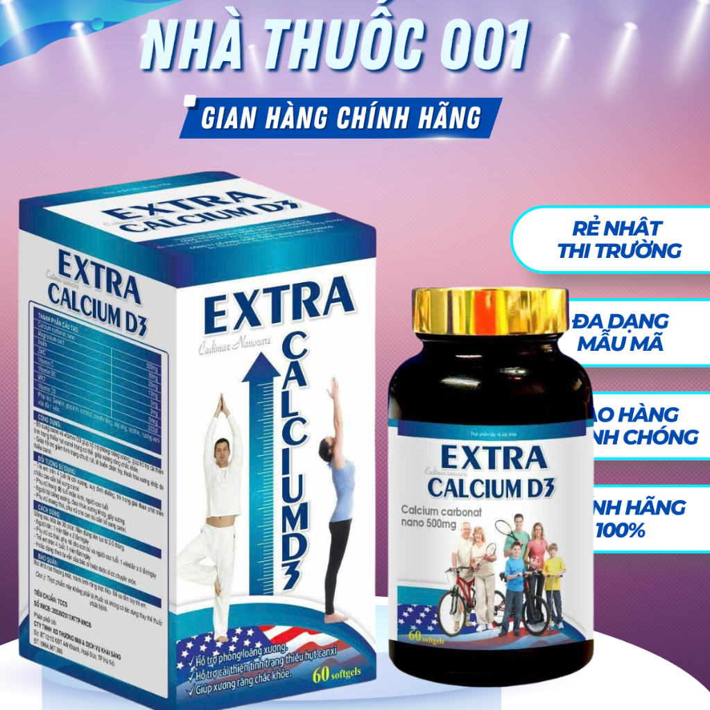EXTRA CALCIUM D3 - BỔ SUNG CALCI CHẮC KHỎE XƯƠNG