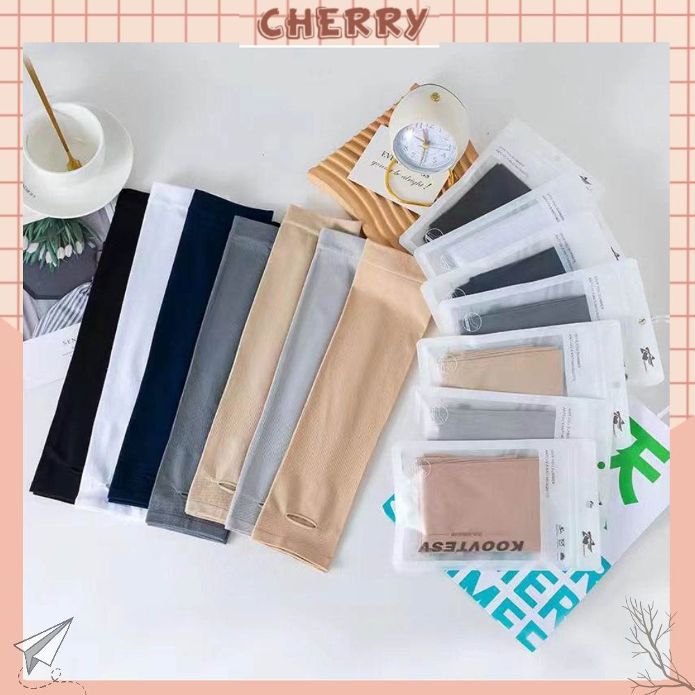 Găng tay chống nắng cao cấp chất liệu vải mát lạnh, chống tia UV cực tốt - Cherry Shop