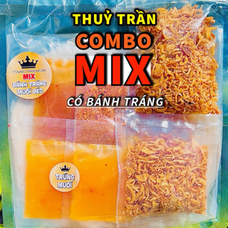   Thuỷ Trần COMBO Bánh Tráng gạo MIX 2 vị: muối béo và trứng muối 500g 