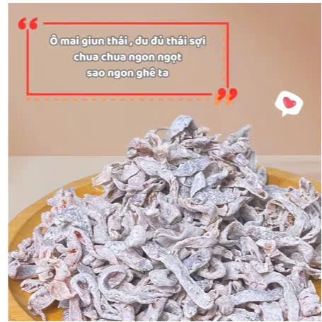 Ô mai dây xí muội, đu đủ sợi sấy, ô mai giun tuổi thơ