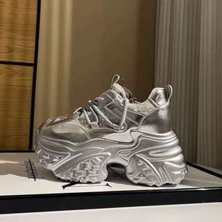 D-4#Tăng Chiều Cao 10cm Bố Giày Nữ Phong Cách Mới Đế Dày Giày Nữ Thoáng Khí Giày Thể Thao