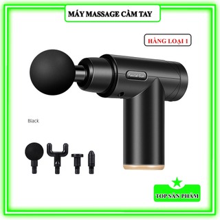  Máy mát xa cầm tay súng Massage Gun trị liệu toàn thân Với 4 đầu thay thế 6 cấp độ Pin mạnh 1800mAh 