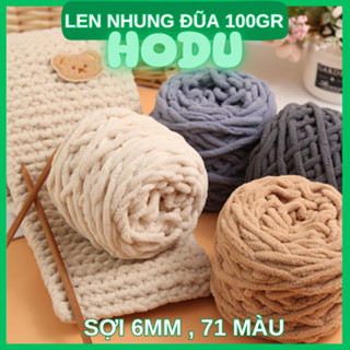 Len nhung đũa 100gr loại 1 HODU, 6mm đan móc gấu bông handmade