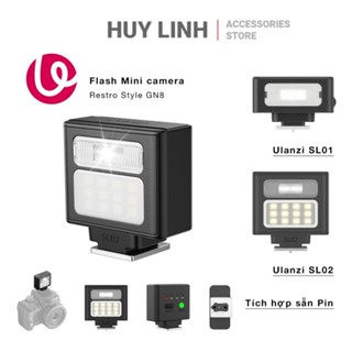 Ulanzi SL02 đèn flash mini tích hợp Pin 250mAh dành cho máy ảnh chính hãng 4 chế độ Mode tích hợp thêm đèn Led sáng