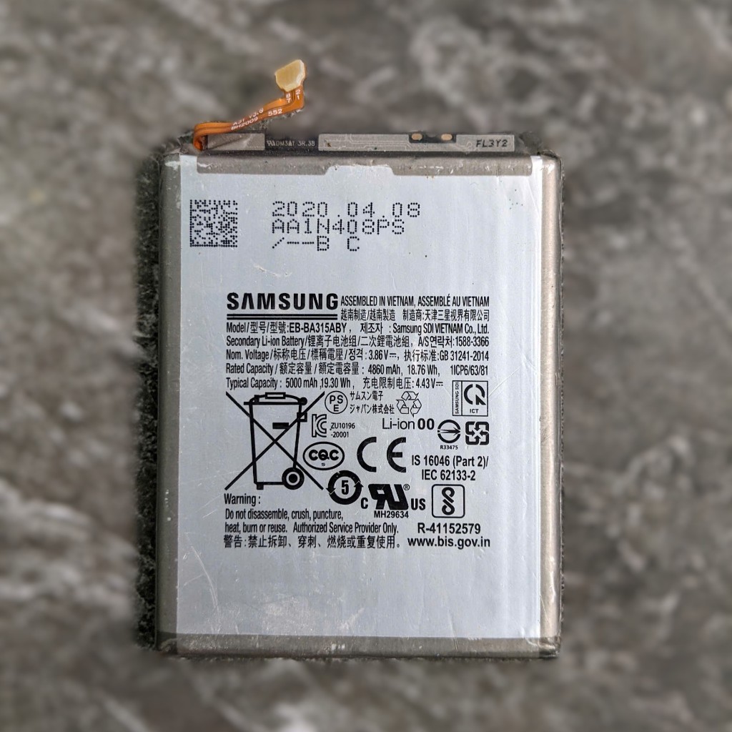 Pin Samsung A31 ( EB-BA315ABY ) Cũ Bóc Máy,bao sống không phù