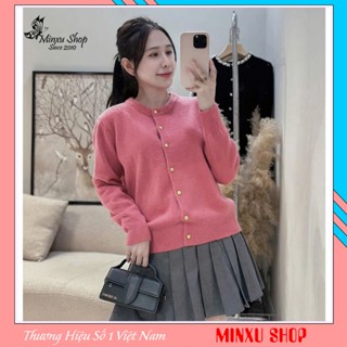 Áo Khoác Len Cardigan Nữ Tag EGG Cúc Đồng Chất Len Dày Mềm Hàng QC Minxu Shop CK40