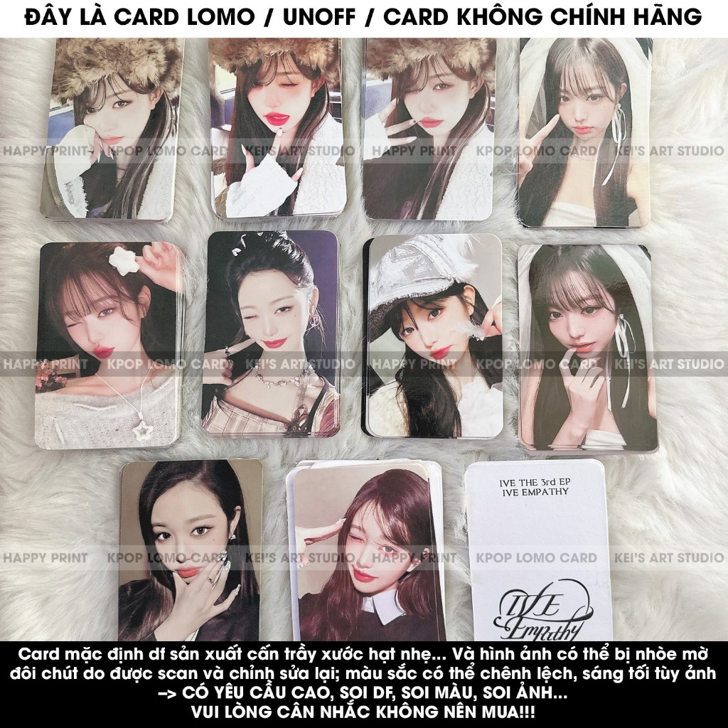 [CARD LOMO  MUA 3 TẶNG 1] Wonyoung Empathy - IVE album thứ 3, photocard, ảnh, photo, card, wony, won