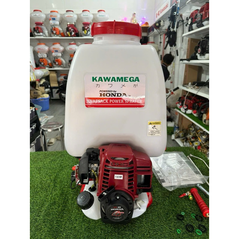 Máy Xị Thuốc Honda Hàn Quốc Gx35-Nòng 39mm (1.6HP)-Bơm Vuông Ti 18-Có Bầu Áp (Thùng 25 Lít)-Bảo Hành