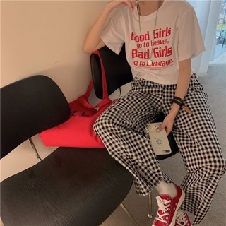 Áo thun baby tee nữ Croptop Good girls - Bad girl siêu xinh, áo brand HLF