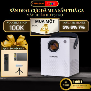 Máy Chiếu Mini Yamazaki T9 Pro Độ Phân Giải HD 4K, Độ Sáng 420 ANSI Hình Ảnh Sắc Nét Chiếu Phim Phòng Ngủ Bảo Hành 3 Năm