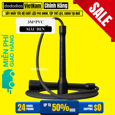 Dây Nhảy Tốc Độ Dododios Chất Liệu Pvc 6mm, Tập Thể Lực, Cadio Tại Nhà - Hàng Chính Hãng