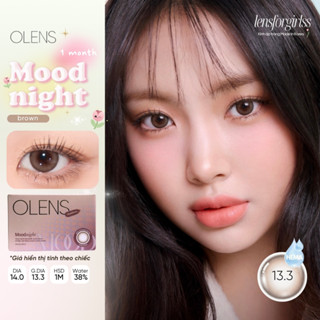 (OLENS) LENS 1 THÁNG | Kính áp tròng GIÃN TRÒNG - MOODNIGHT BROWN chính hãng KOREA | LENSFORGIRLSS