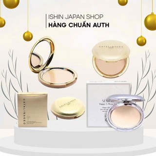 Phấn phủ siêu mịn GEO LAMY Pact trắng và vàng Hàn Quốc