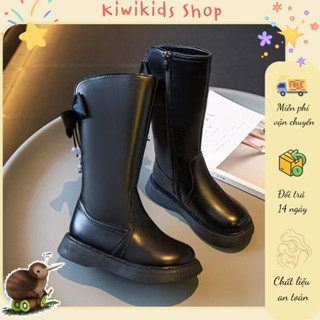 [HÀNG CÓ SẴN] Boot đùi nơ lót lông cho bé gái siêu điệu(form bé-TĂNG 2,3 SIZE)