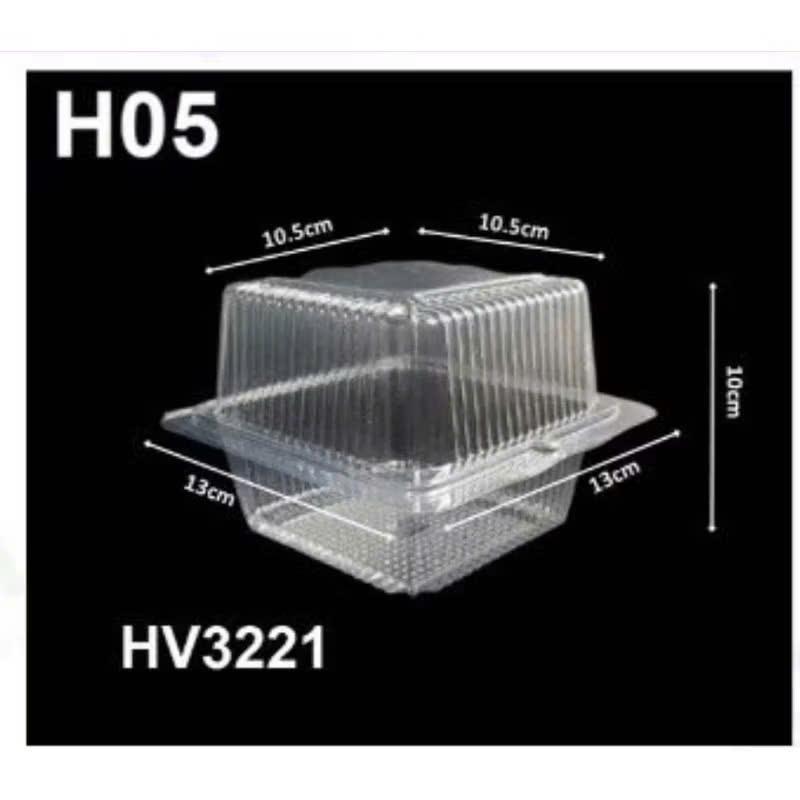 Hộp nhựa vuông nắp gập H05 ( set 100 cái )