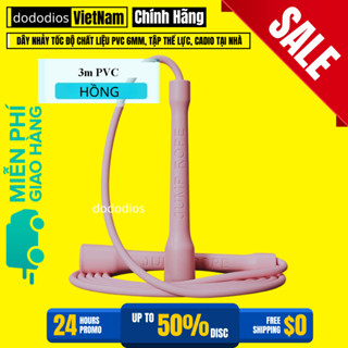 Dây Nhảy Tốc Độ Pvc Dài 3m, Đường Kính 6mm Cao Cấp Bền Bỉ - Hàng Chính Hãng Dododios