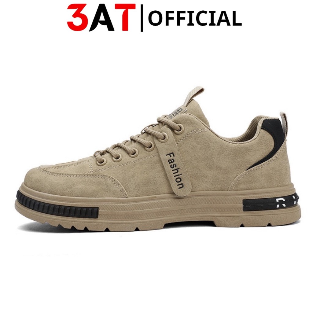 Giày Nam Da Nhân Tạo (Da Lộn) - 3AT-B18 - Kiểu Dáng Đơn Giản Trẻ Trung Thời Trang Có 2 Màu Vàng Bò, 