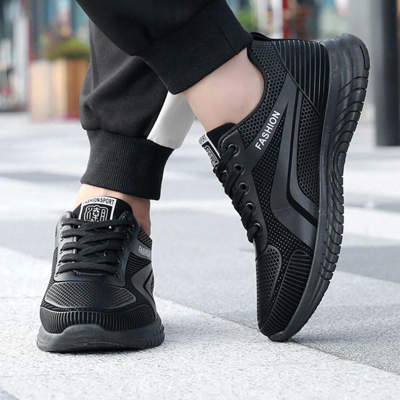 Giày Thể Thao Nam -3AT-QF25 - Vải Chống Thấm Nước Cao Cấp - Kiểu Dáng Đơn Giản Thanh Lịch - Màu Đen 