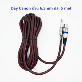 Dây Canon XLR Cái ra Jack 6.5mm , dây dùng cho Micro Karaoke chuyên dụng Jack  6.5 ly