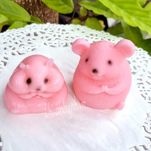 Khuôn silicon con chuột hamster béo ú