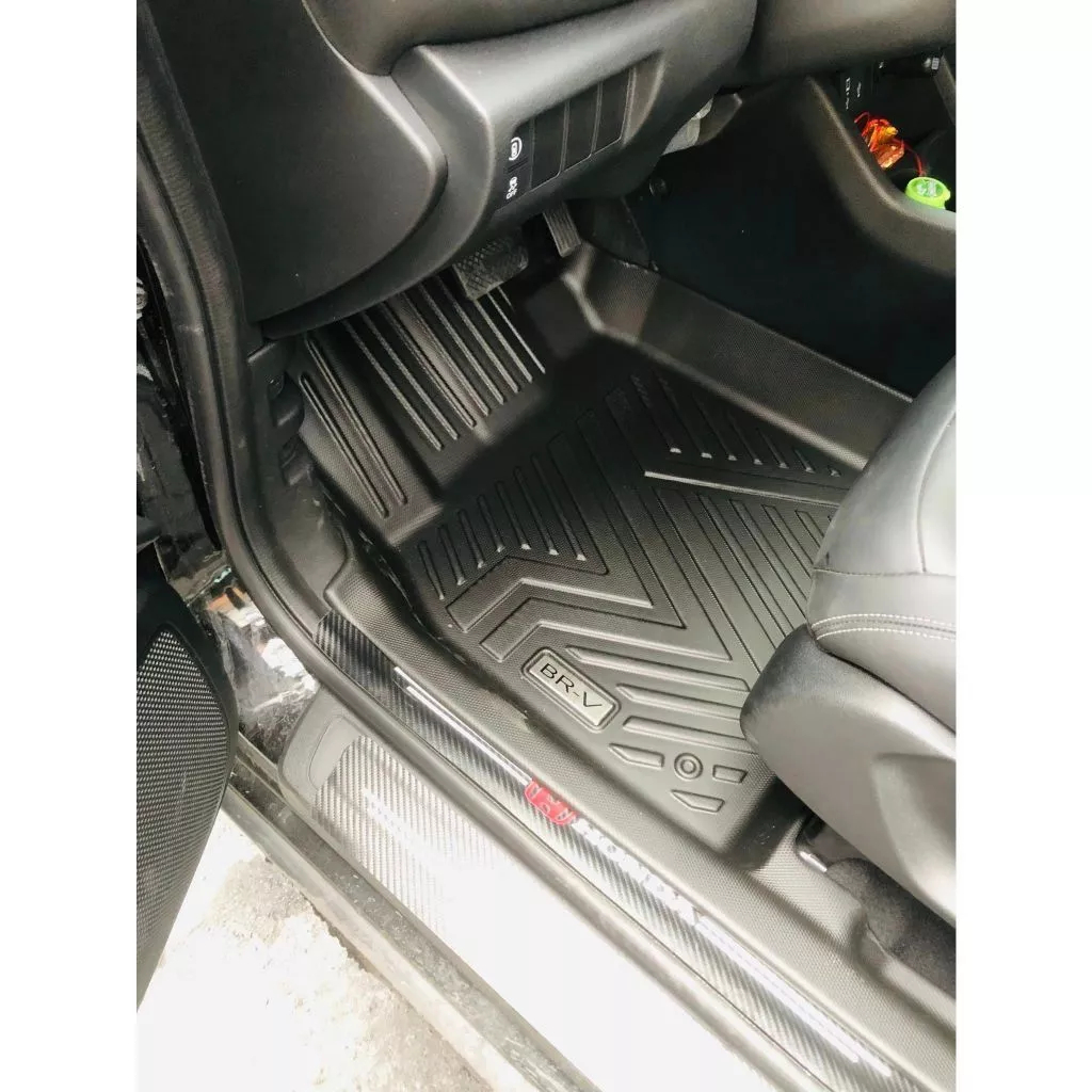 (HONDA BRV)Thảm lót sàn nhựa 5D TPE không mùi theo xe Honda BRV đời 2023-2024 hàng loại 1