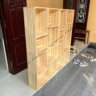 Thùng Gỗ Thông Mộc Có Tay Xách, Hộp Gỗ Đa Năng Đựng Đồ Trang Trí