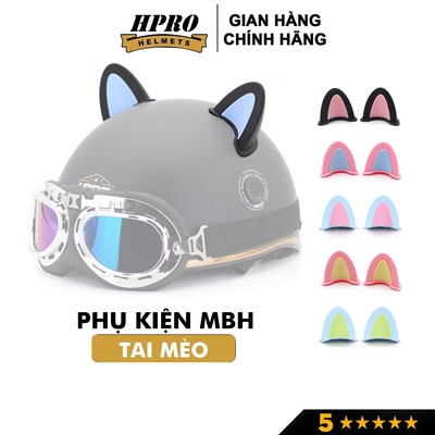 Tai mèo gắn mũ bảo hiểm cute, siêu dễ thương, phiên bản mới phối 2 màu độc lạ, phụ kiện mũ bảo hiểm Sundy Helmets