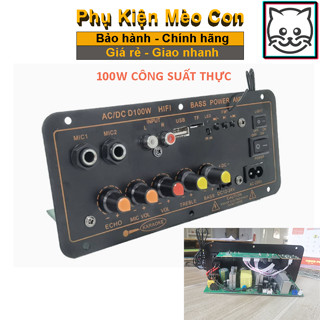 Mạch loa kéo 100w chế loa bluetooth hát karaoke tích hợp đa chức năng, đánh loa bass 20 - 30 - 40